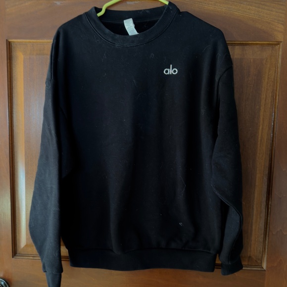 ALO YOGA ACCOLADE BLACK SWEATSHIRT XS - Picture 1 of 3